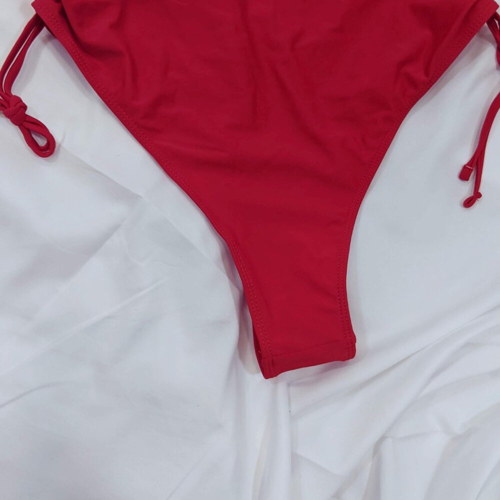Fire Red One-Piece Swimsuit - Picture 4 of 7